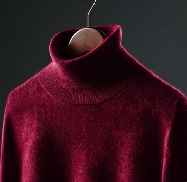 Burgundy Cashmere Turtle Neck