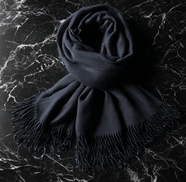 Deep Navy Cashmere Scarf