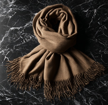 Camel Brown Cashmere Scarf
